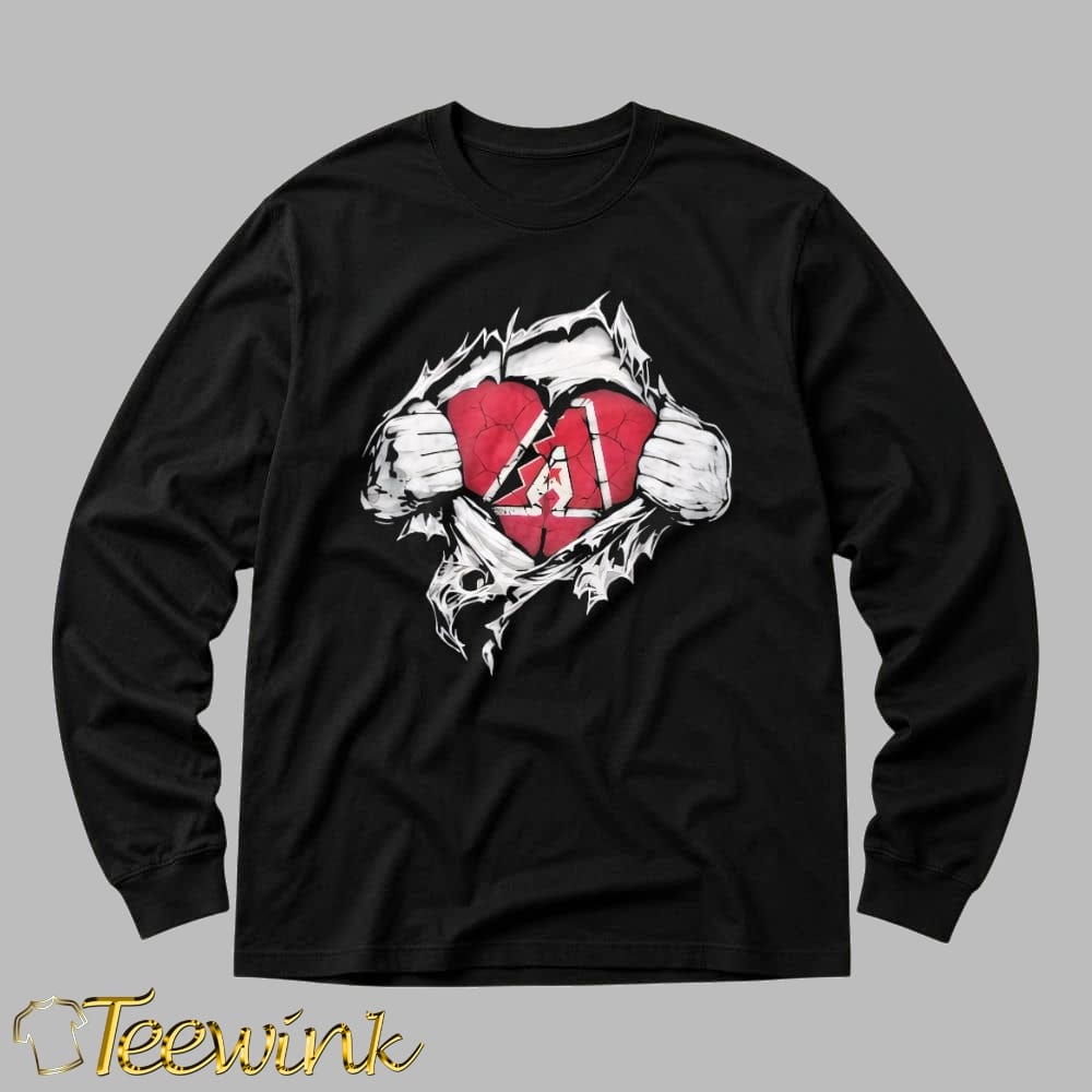 Super Man x Arizona Diamondbacks Inside Fans Heart shirt image 3 Super Man x Arizona Diamondbacks Inside Fans Heart shirt image 3