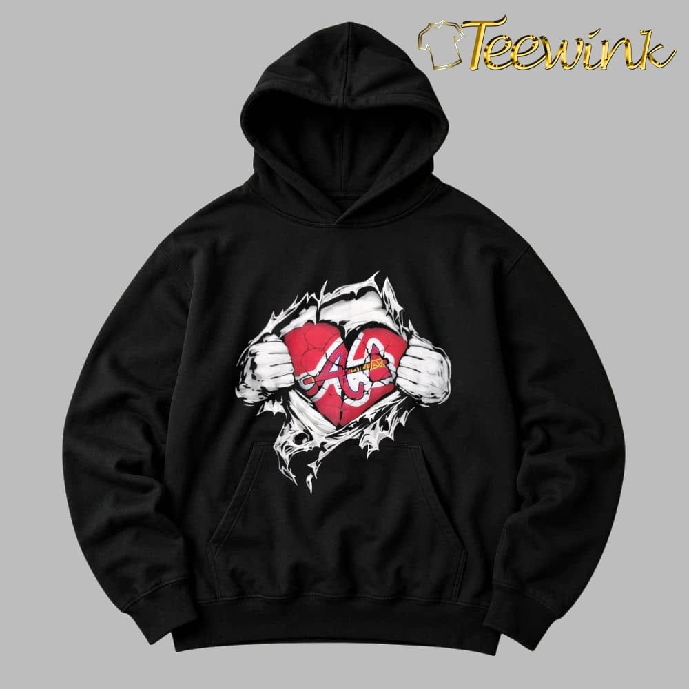 Super Man x Atlanta Braves Inside Fans Heart shirt image 2 Super Man x Atlanta Braves Inside Fans Heart shirt image 2