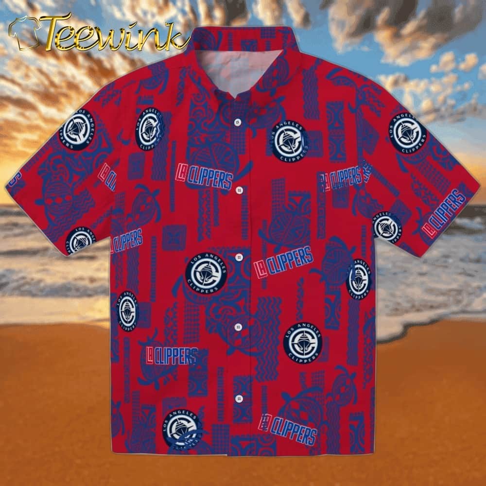 Turtle Lines Los Angeles Clippers Hawaiian Shirt