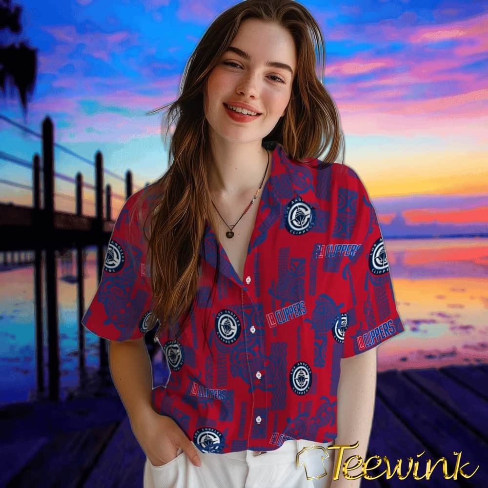 Turtle Lines Los Angeles Clippers Hawaiian Shirt image 4 Turtle Lines Los Angeles Clippers Hawaiian Shirt image 4