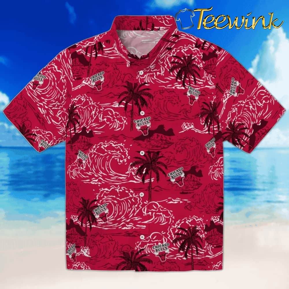 Wave Palm Chicago Bulls Hawaiian Shirt
