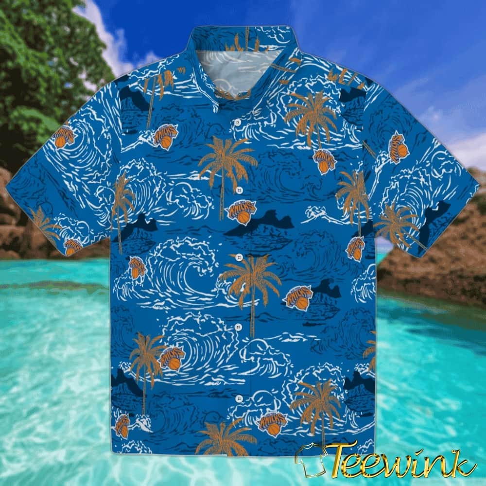 Wave Palm New York Knicks Hawaiian Shirt
