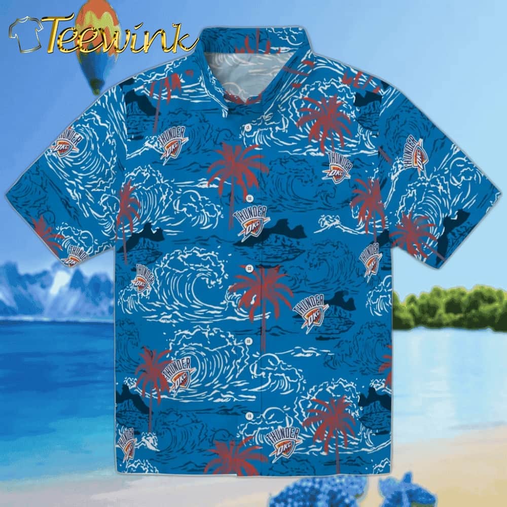 Vintage Palm Tree Oklahoma City Thunder Hawaiian Shirt
