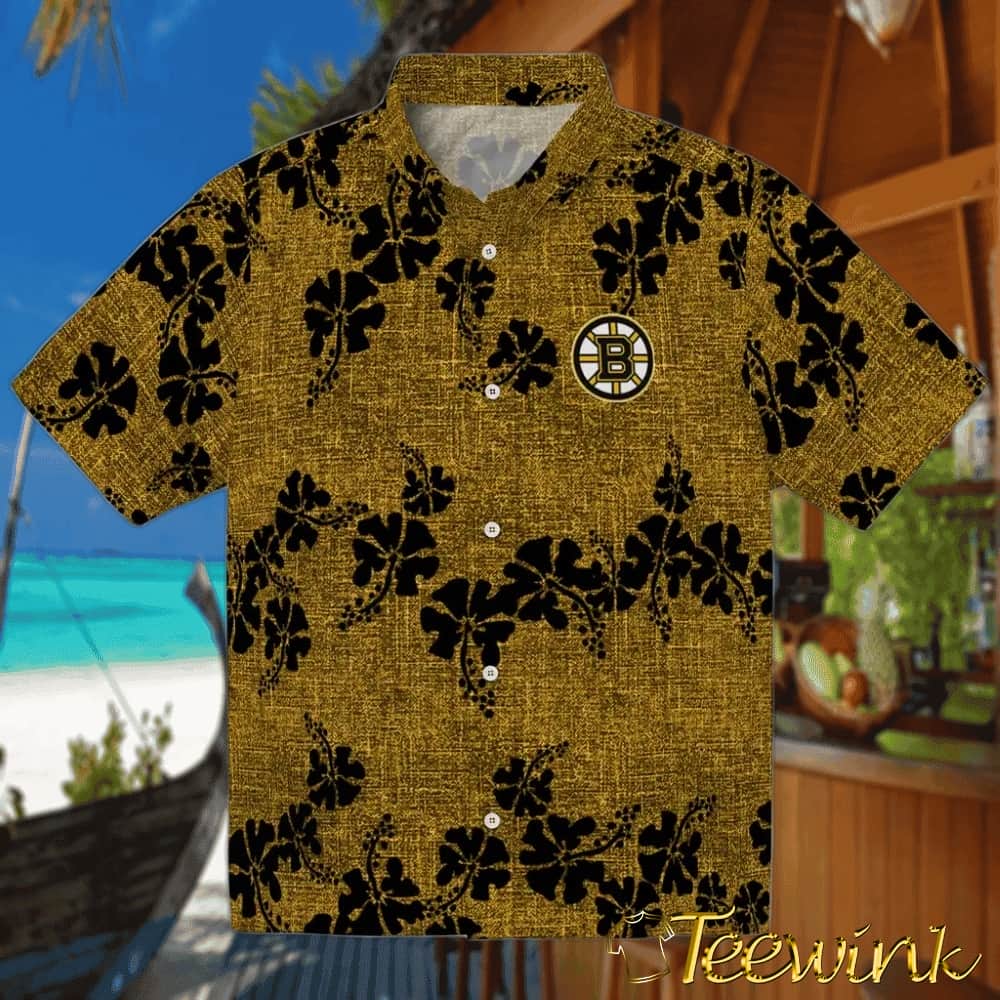 Boston Bruins Hawaiian Shirt – 50th State Flower