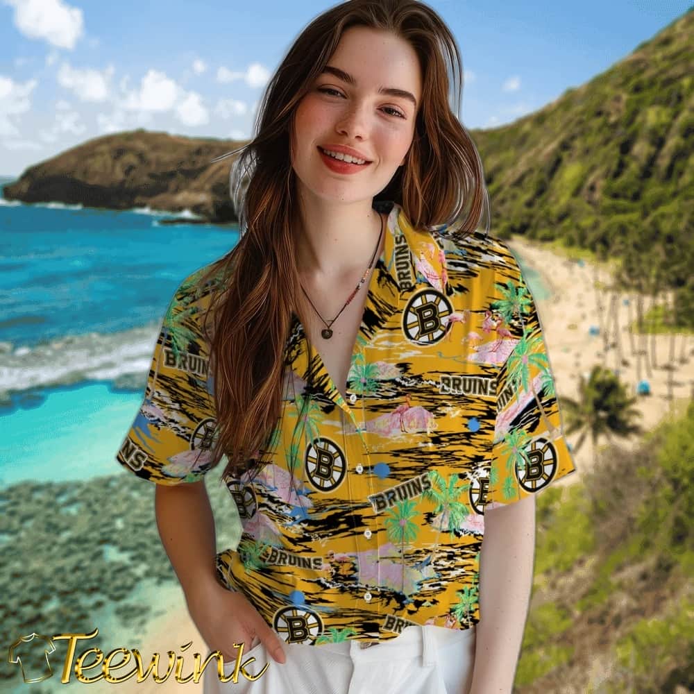 Boston Bruins Hawaiian Shirt – Hawaii Island image 4 Boston Bruins Hawaiian Shirt – Hawaii Island image 4