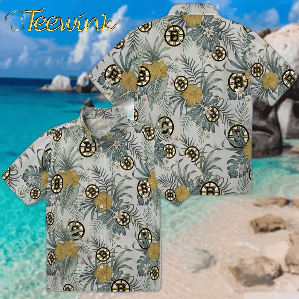 Boston Bruins Hawaiian Shirt – Hibiscus Designs image 3 Boston Bruins Hawaiian Shirt – Hibiscus Designs image 3