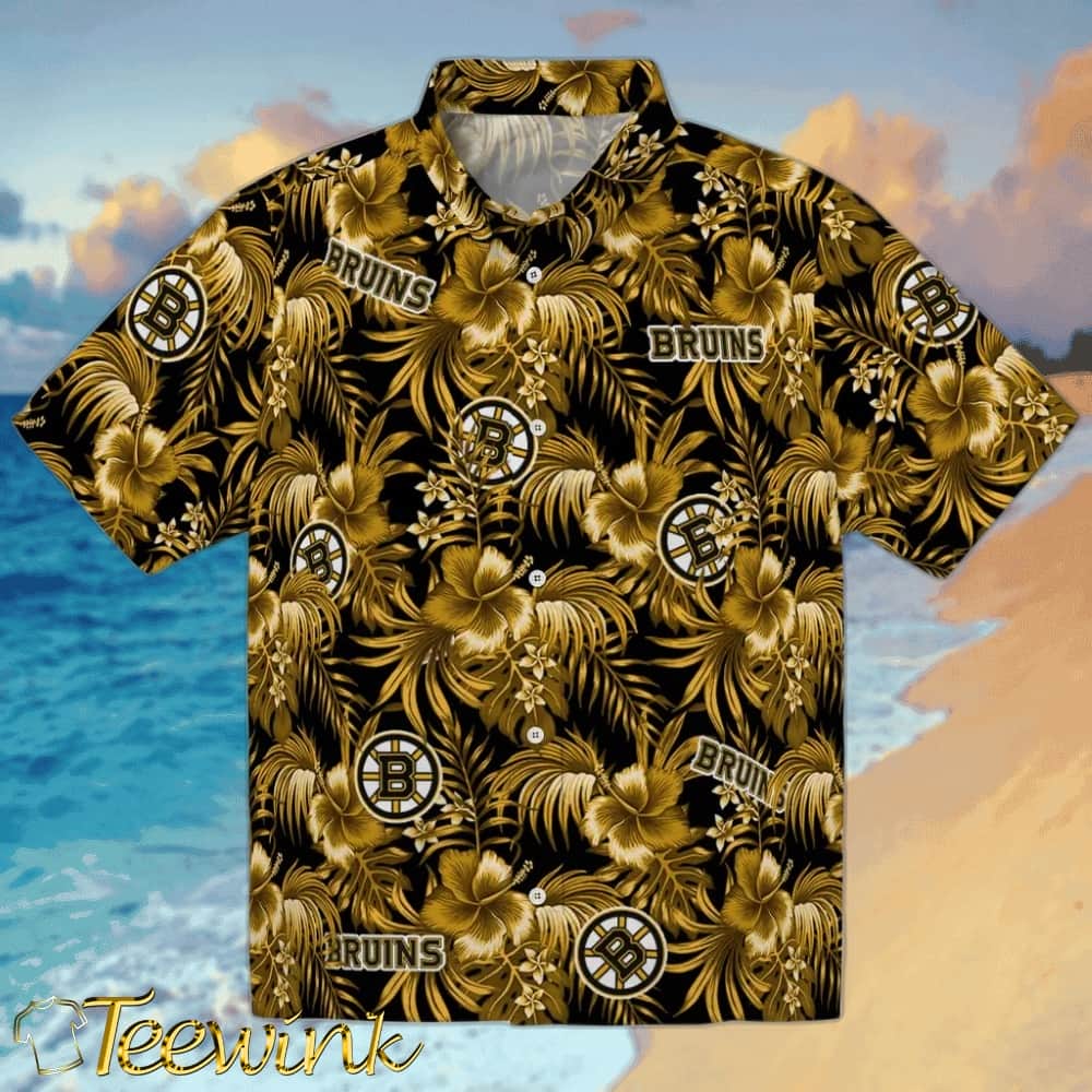 Boston Bruins Hawaiian Shirt – Hibiscus Exotic