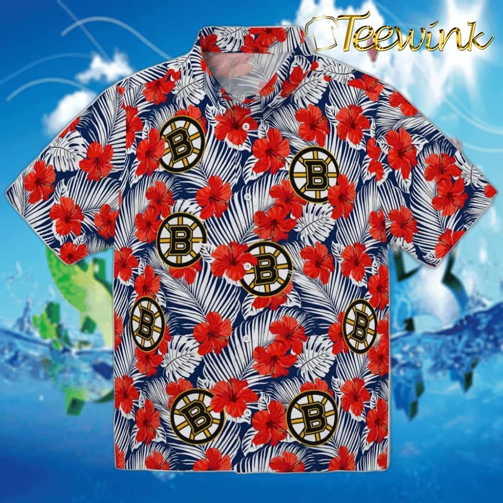Boston Bruins Hawaiian Shirt – Hibiscus Fiesta