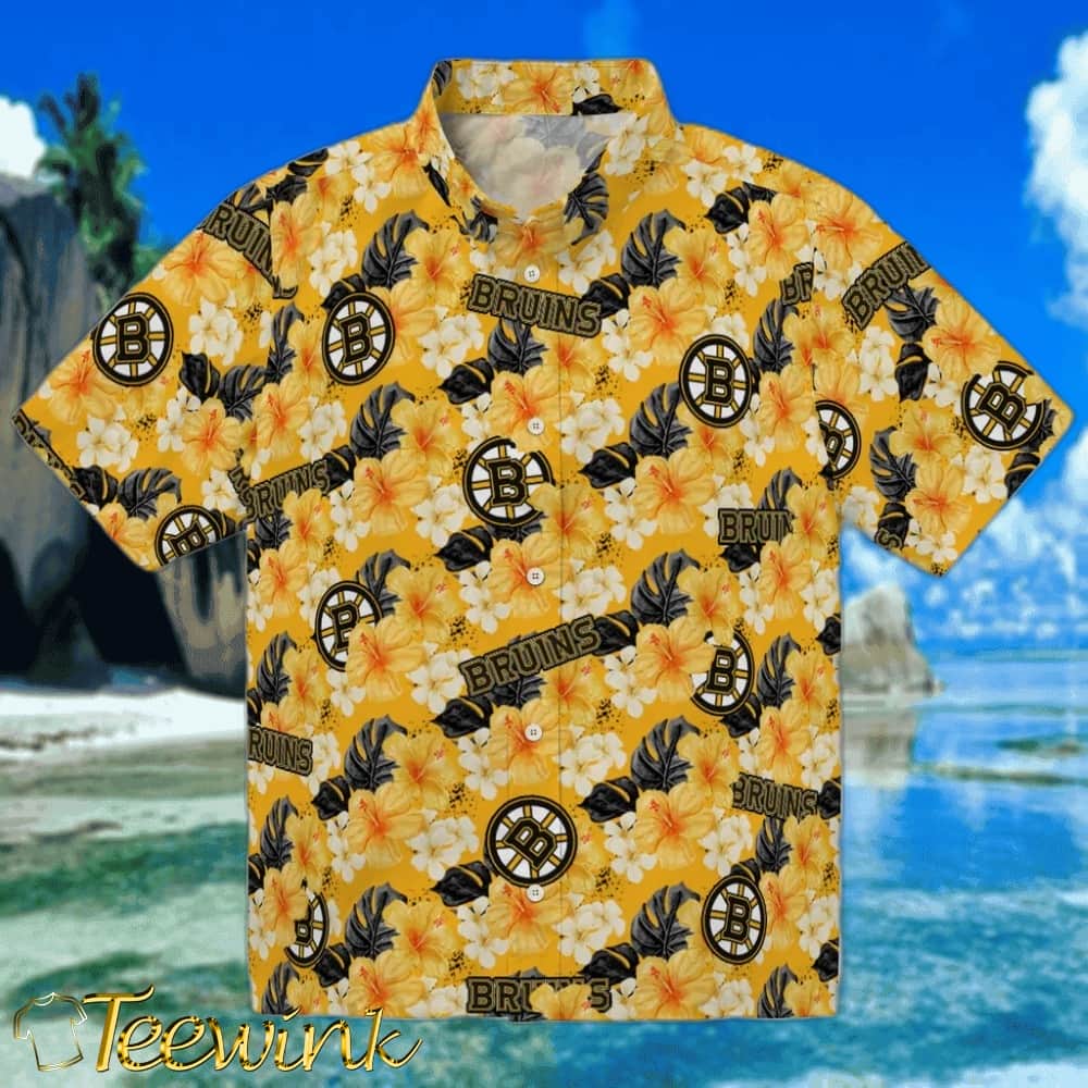 Boston Bruins Hawaiian Shirt – Hibiscus Tropics