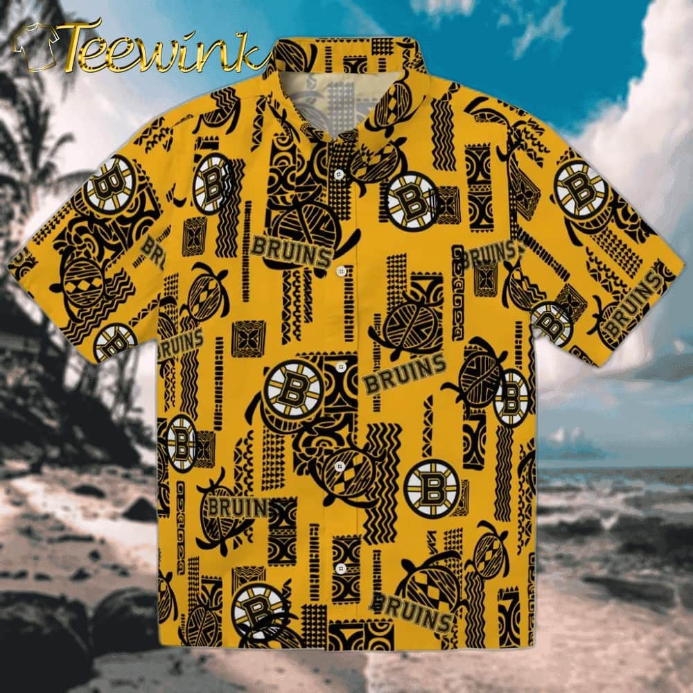 Boston Bruins Hawaiian Shirt – Turtle Lines