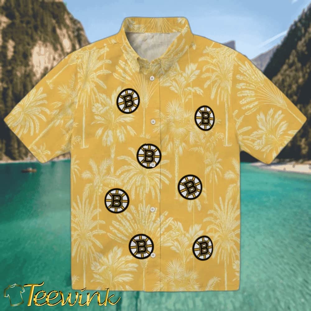Boston Bruins Hawaiian Shirt – Vintage Palm Tree