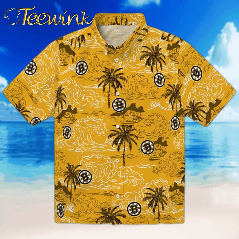 Boston Bruins Hawaiian Shirt – Wave Palm