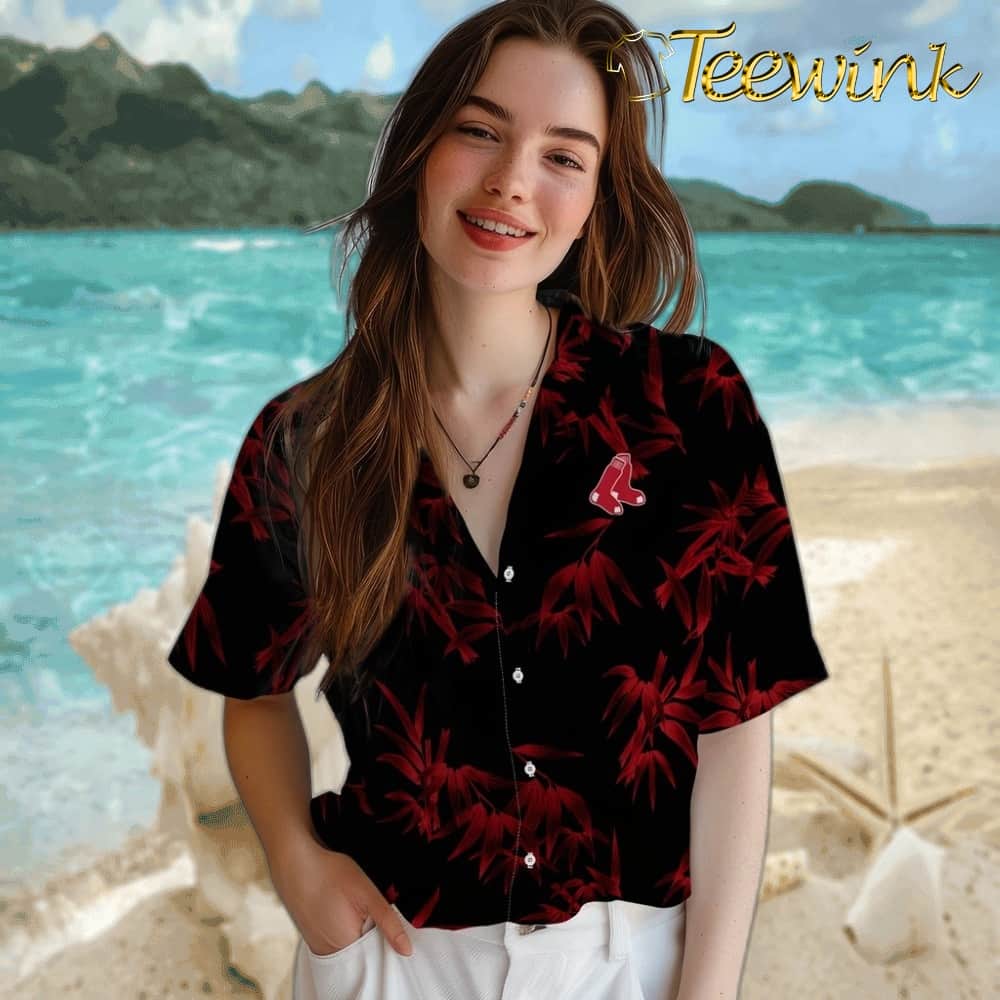 Boston Red Sox Hawaiian Shirt – Bamboo Branches image 4 Boston Red Sox Hawaiian Shirt – Bamboo Branches image 4