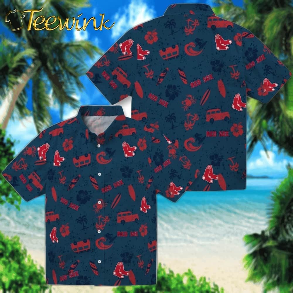 Boston Red Sox Hawaiian Shirt – Beach Vibe image 3 Boston Red Sox Hawaiian Shirt – Beach Vibe image 3