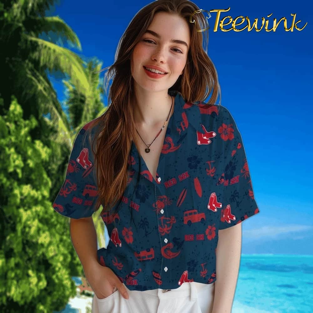 Boston Red Sox Hawaiian Shirt – Beach Vibe image 4 Boston Red Sox Hawaiian Shirt – Beach Vibe image 4