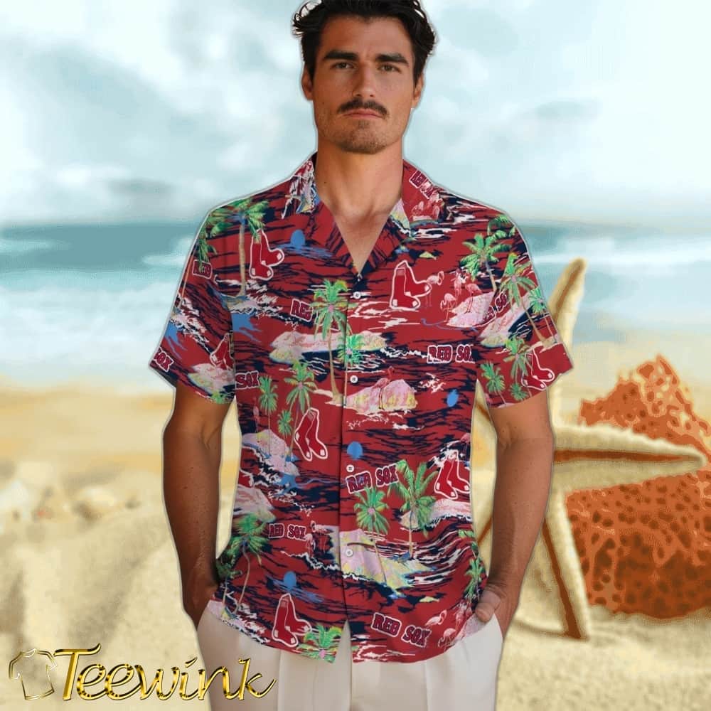 Boston Red Sox Hawaiian Shirt – Hawaii Island image 2 Boston Red Sox Hawaiian Shirt – Hawaii Island image 2