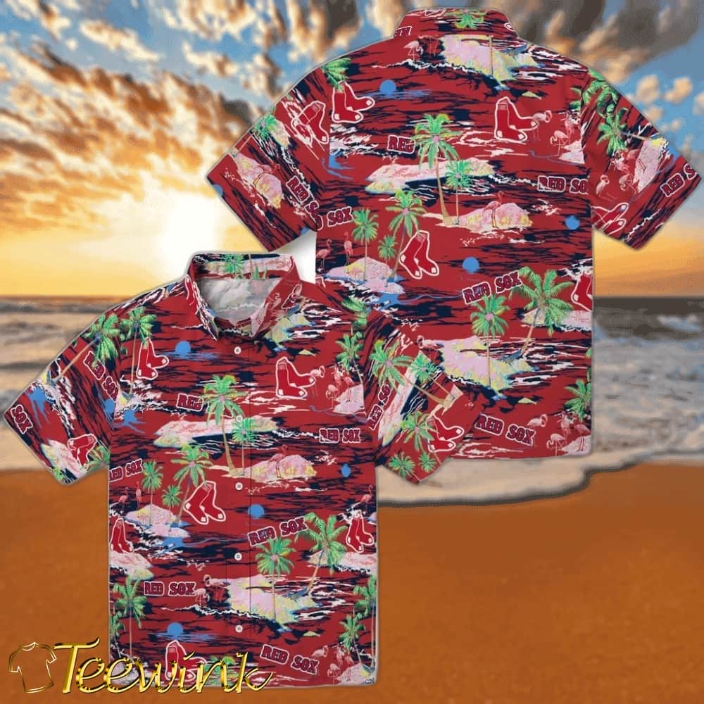Boston Red Sox Hawaiian Shirt – Hawaii Island image 3 Boston Red Sox Hawaiian Shirt – Hawaii Island image 3