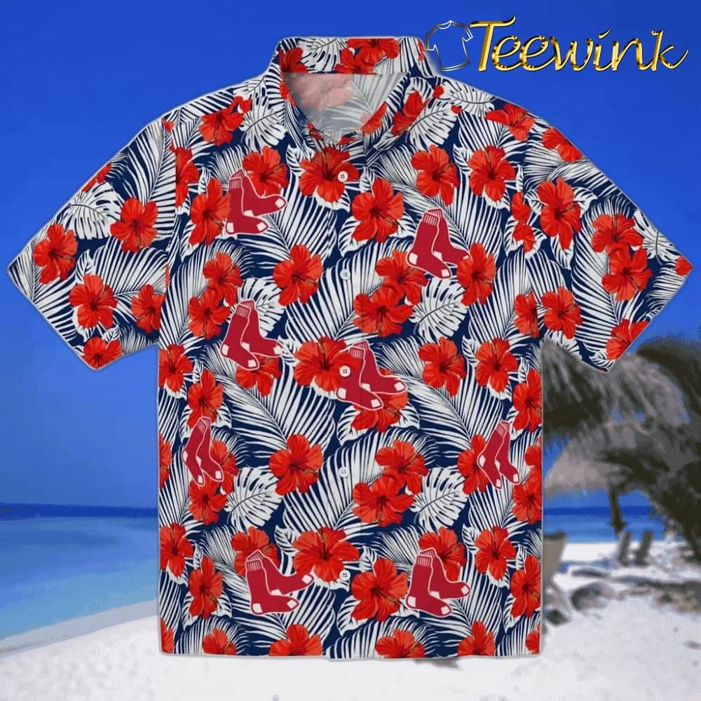 Boston Red Sox Hawaiian Shirt – Hibiscus Exotic