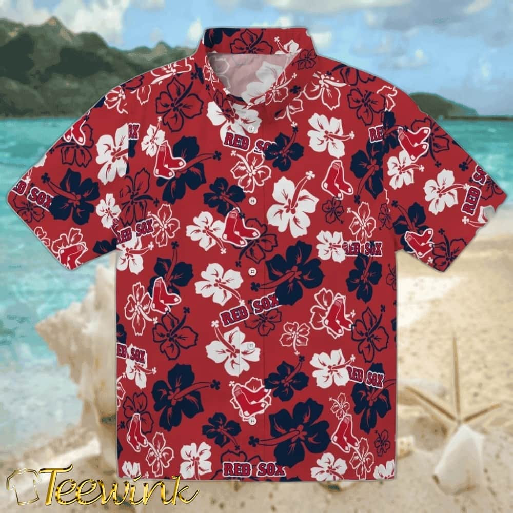 Boston Red Sox Hawaiian Shirt – Hibiscus Flowers Boston Red Sox Hawaiian Shirt – Hibiscus Flowers