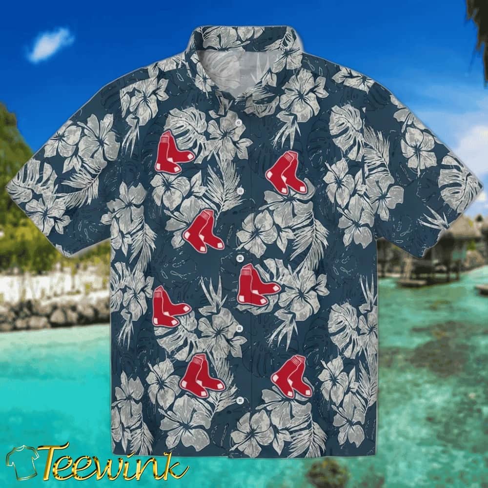 Boston Red Sox Hawaiian Shirt – Hibiscus Flowers