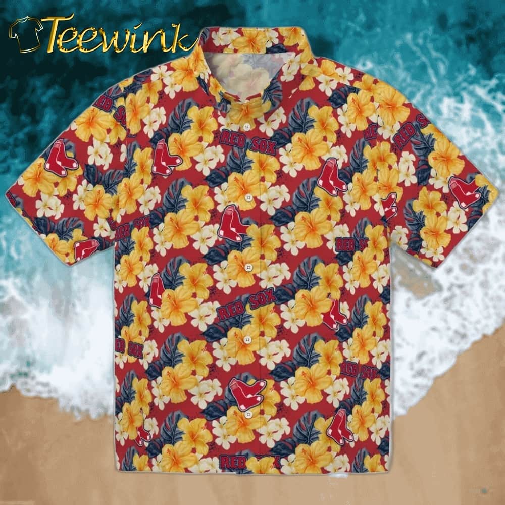 Boston Red Sox Hawaiian Shirt – Hibiscus Tropics
