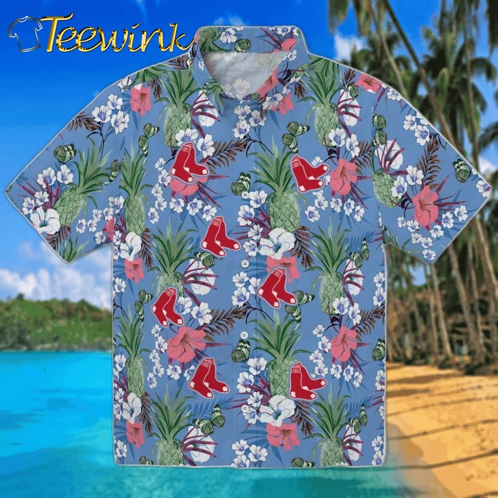 Boston Red Sox Hawaiian Shirt – Pineapple Bouquet