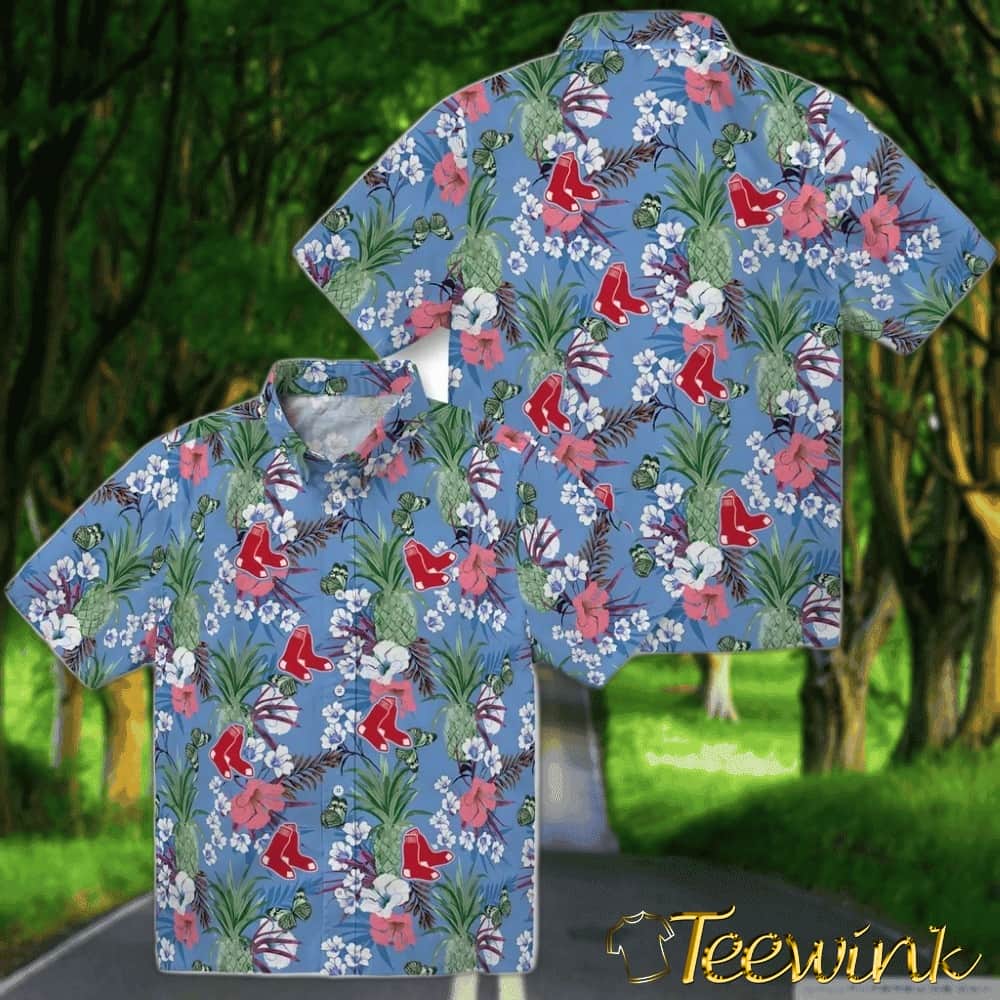 Boston Red Sox Hawaiian Shirt – Pineapple Bouquet image 3 Boston Red Sox Hawaiian Shirt – Pineapple Bouquet image 3