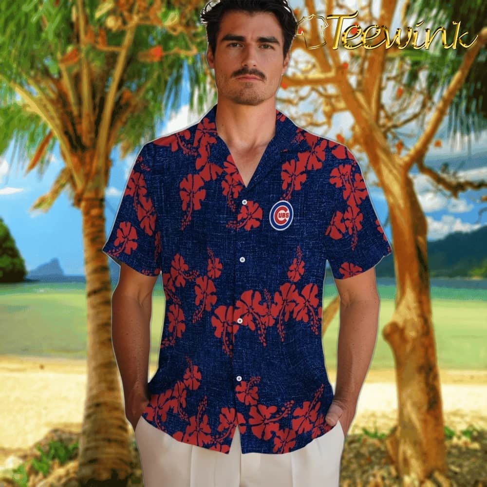 Chicago Cubs Hawaiian Shirt – 50th State Flower image 2 Chicago Cubs Hawaiian Shirt – 50th State Flower image 2