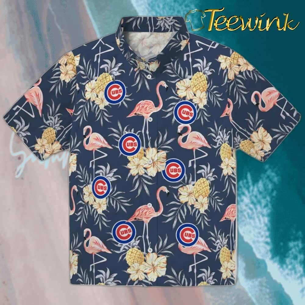 Chicago Cubs Hawaiian Shirt – Flamingo Hibiscus
