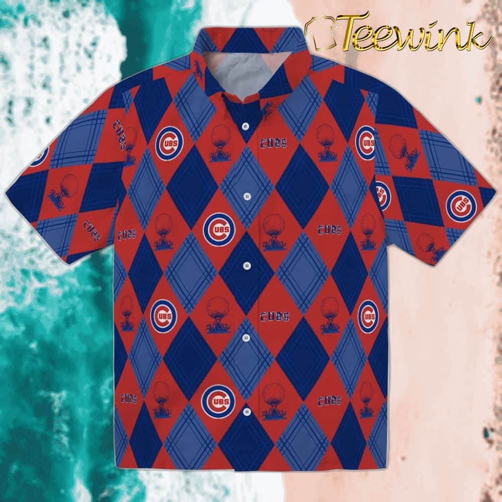 Chicago Cubs Hawaiian Shirt – Golfing Plaid