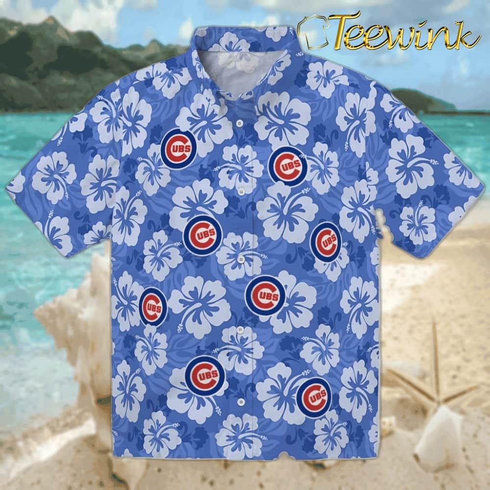 Chicago Cubs Hawaiian Shirt – Hibiscus Blooms