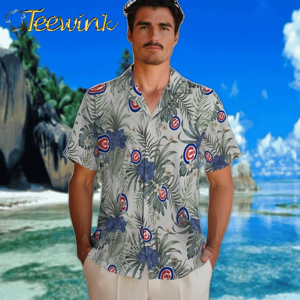 Chicago Cubs Hawaiian Shirt – Hibiscus Designs image 2 Chicago Cubs Hawaiian Shirt – Hibiscus Designs image 2