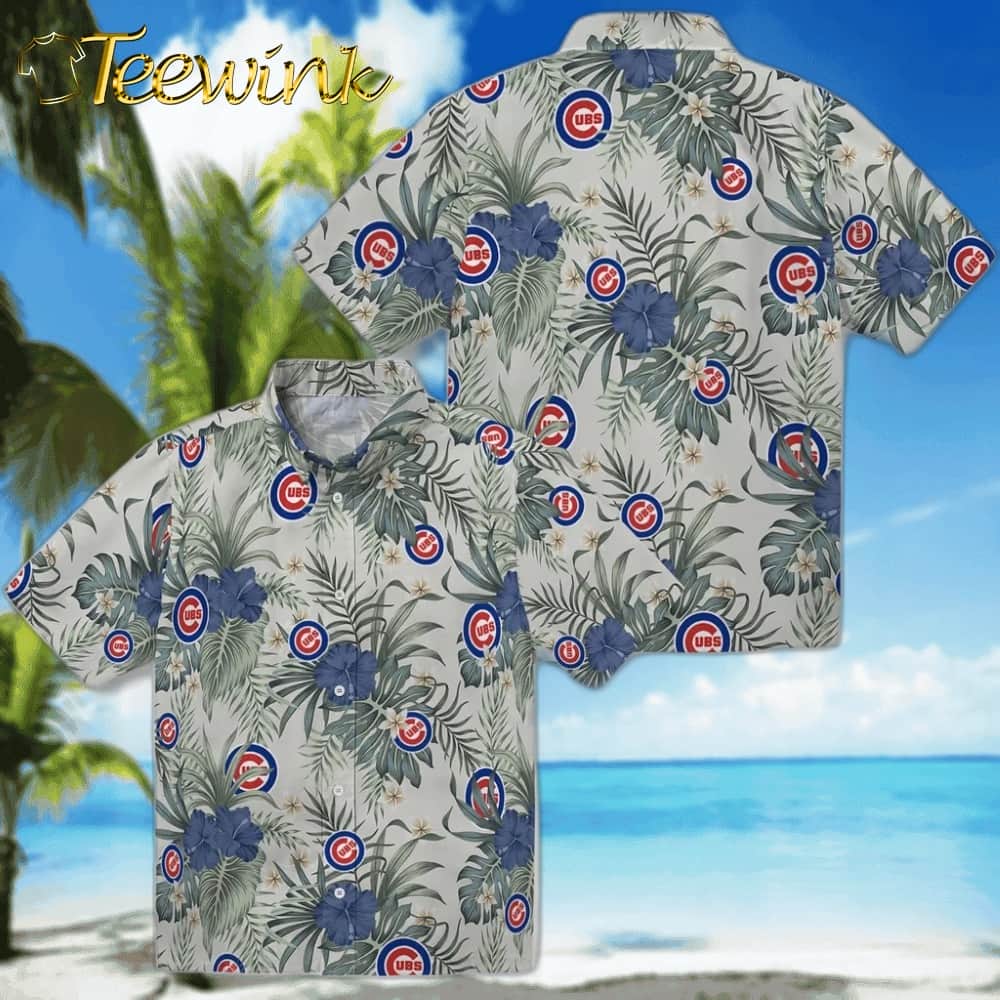 Chicago Cubs Hawaiian Shirt – Hibiscus Designs image 3 Chicago Cubs Hawaiian Shirt – Hibiscus Designs image 3