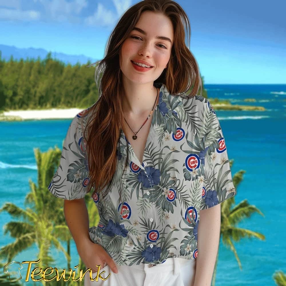 Chicago Cubs Hawaiian Shirt – Hibiscus Designs image 4 Chicago Cubs Hawaiian Shirt – Hibiscus Designs image 4