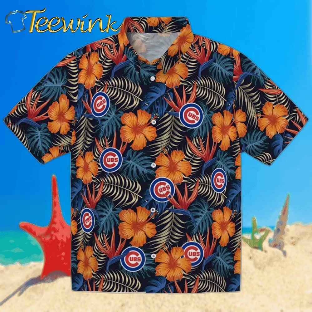Chicago Cubs Hawaiian Shirt – Hibiscus Foliage
