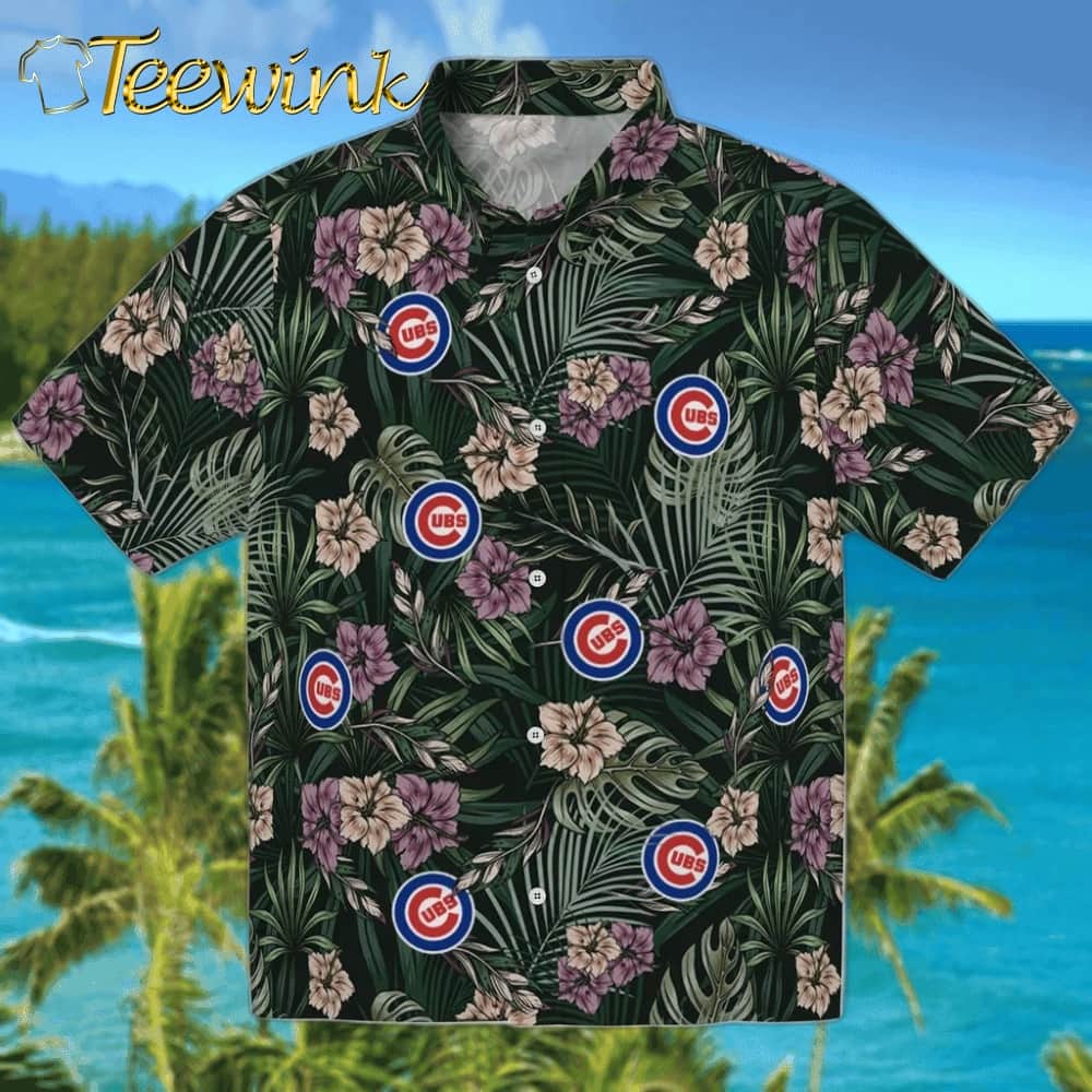 Chicago Cubs Hawaiian Shirt – Hibiscus Leaves Pattern