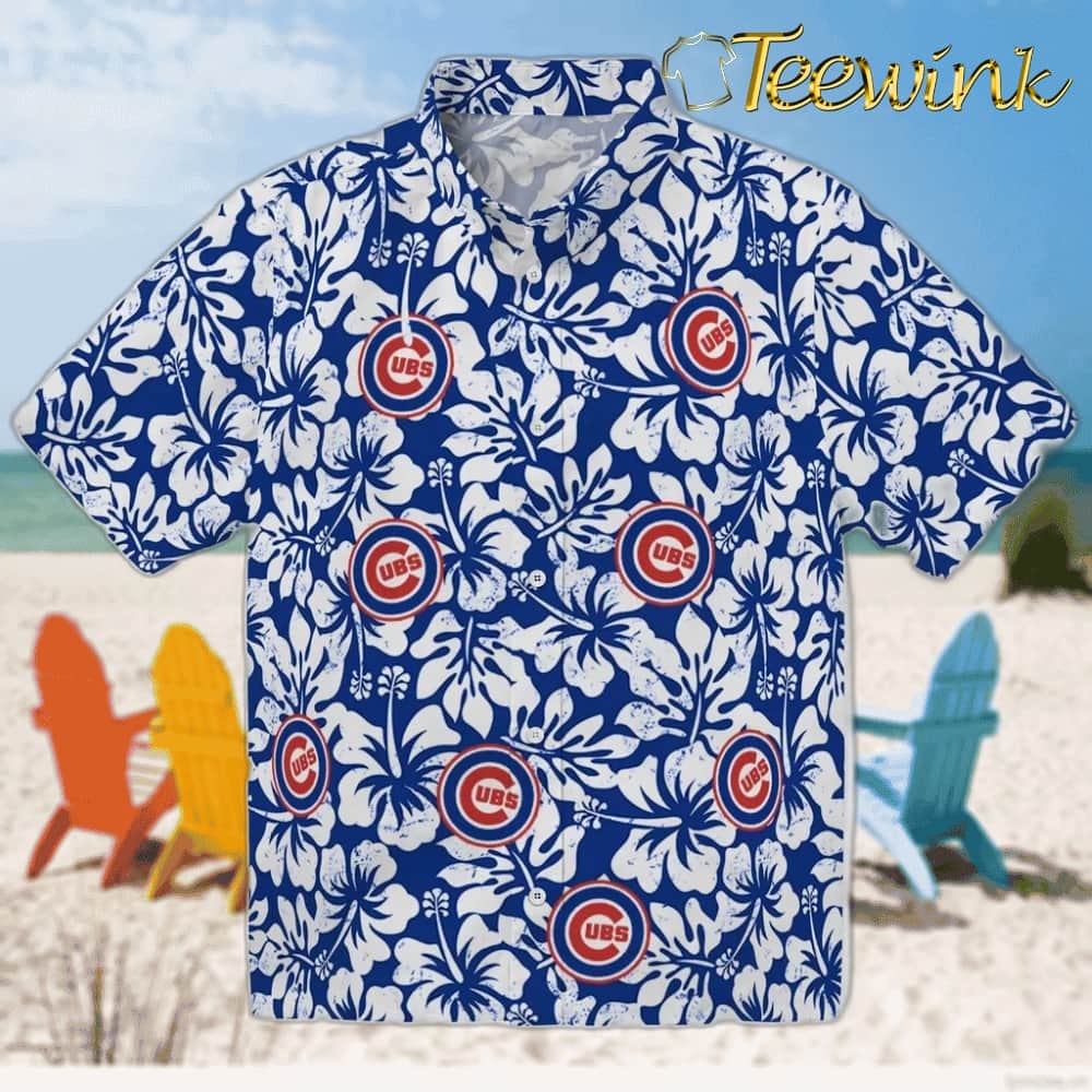Chicago Cubs Hawaiian Shirt – Hibiscus Motif