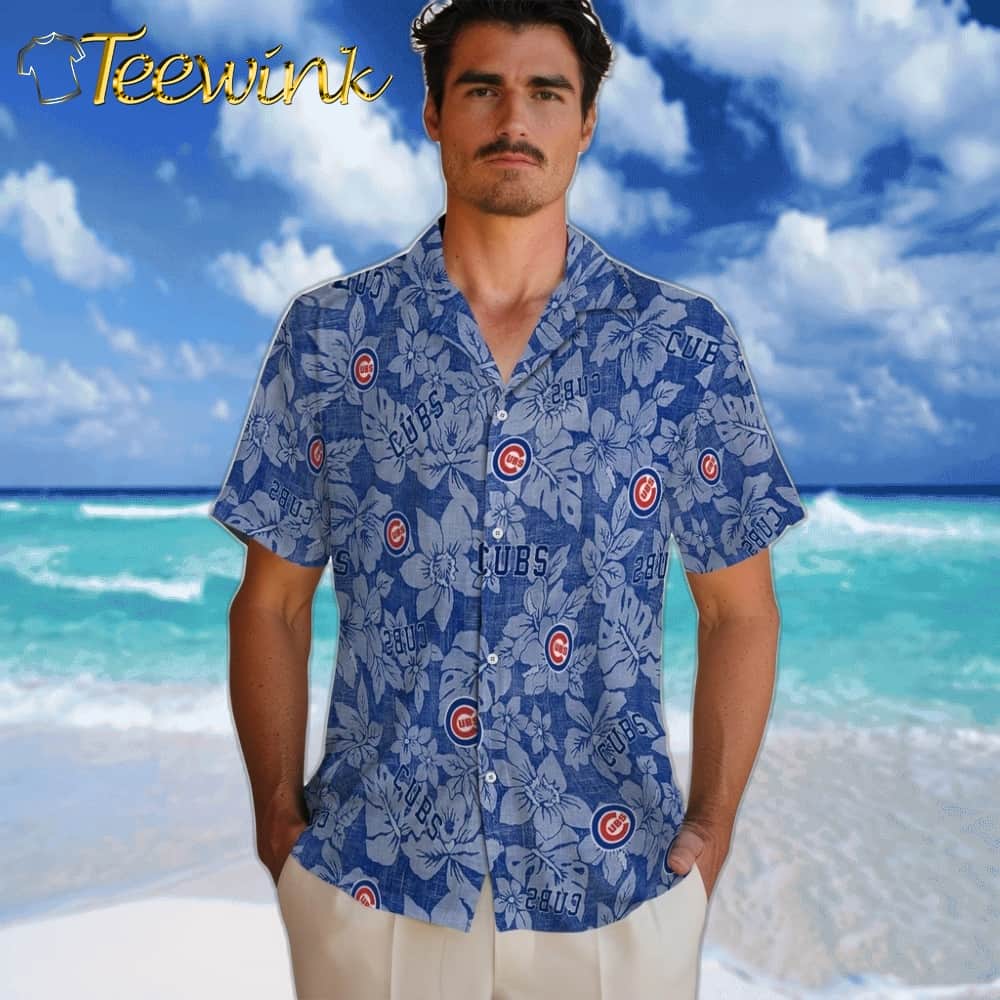 Chicago Cubs Hawaiian Shirt – Hibiscus Oasis image 2 Chicago Cubs Hawaiian Shirt – Hibiscus Oasis image 2