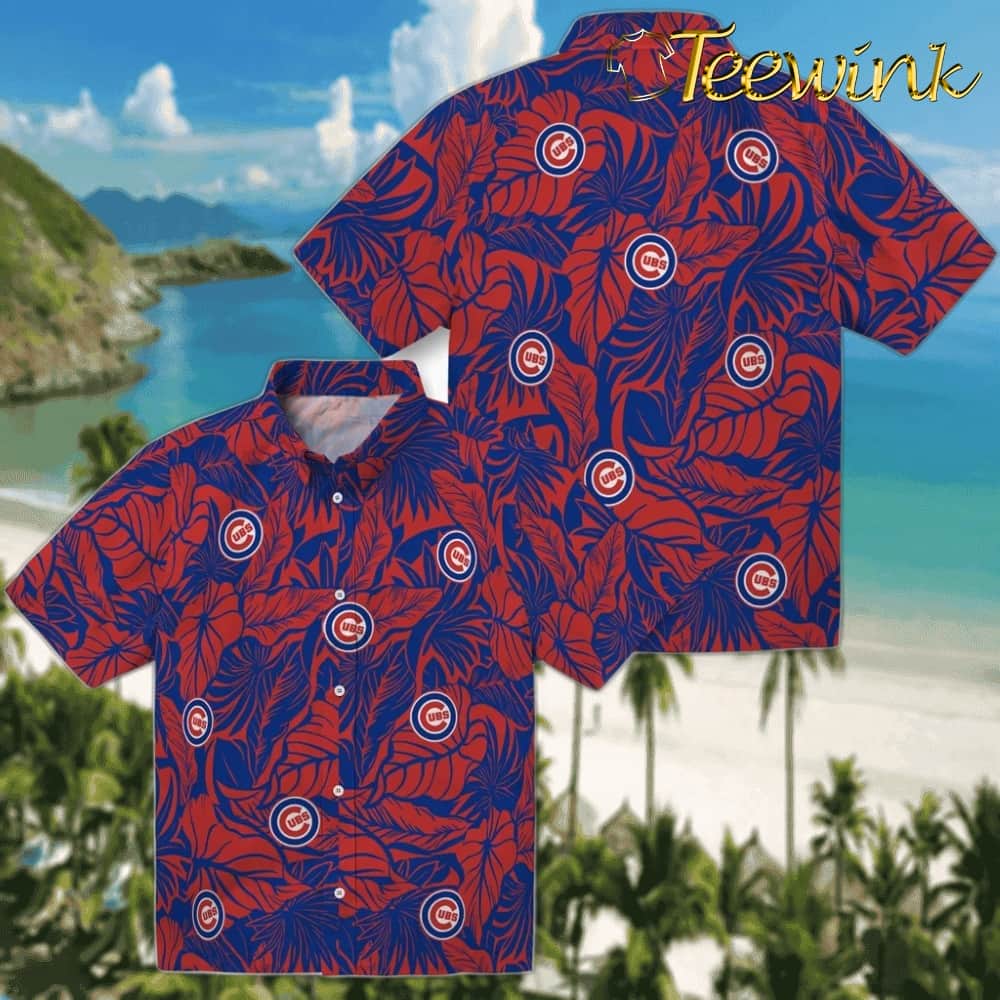 Chicago Cubs Hawaiian Shirt – Monstera Layer image 3 Chicago Cubs Hawaiian Shirt – Monstera Layer image 3