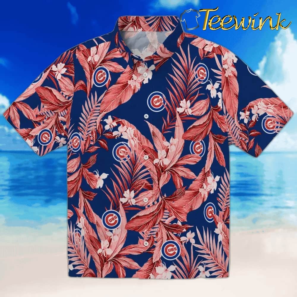Chicago Cubs Hawaiian Shirt – Palm Leaves