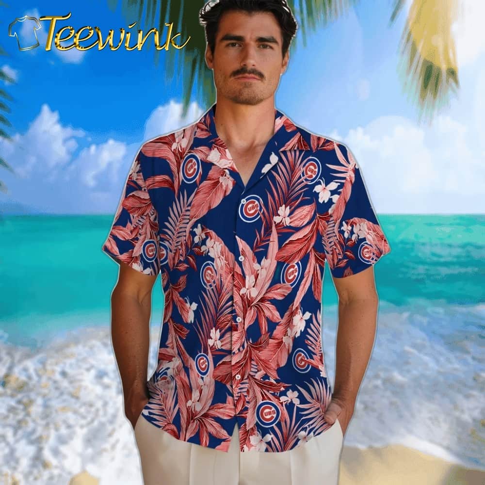 Chicago Cubs Hawaiian Shirt – Palm Leaves image 2 Chicago Cubs Hawaiian Shirt – Palm Leaves image 2