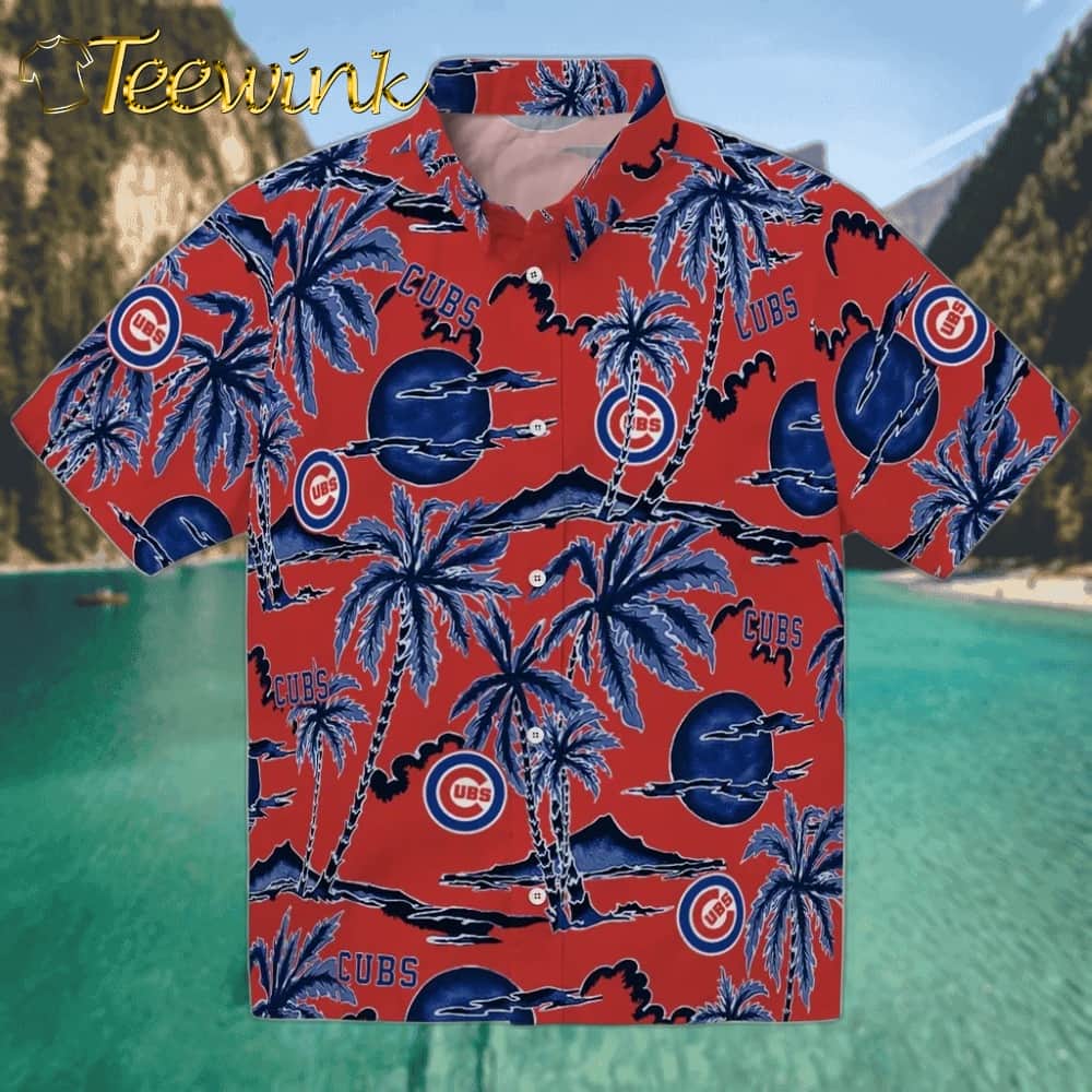 Chicago Cubs Hawaiian Shirt – Palm Sunset