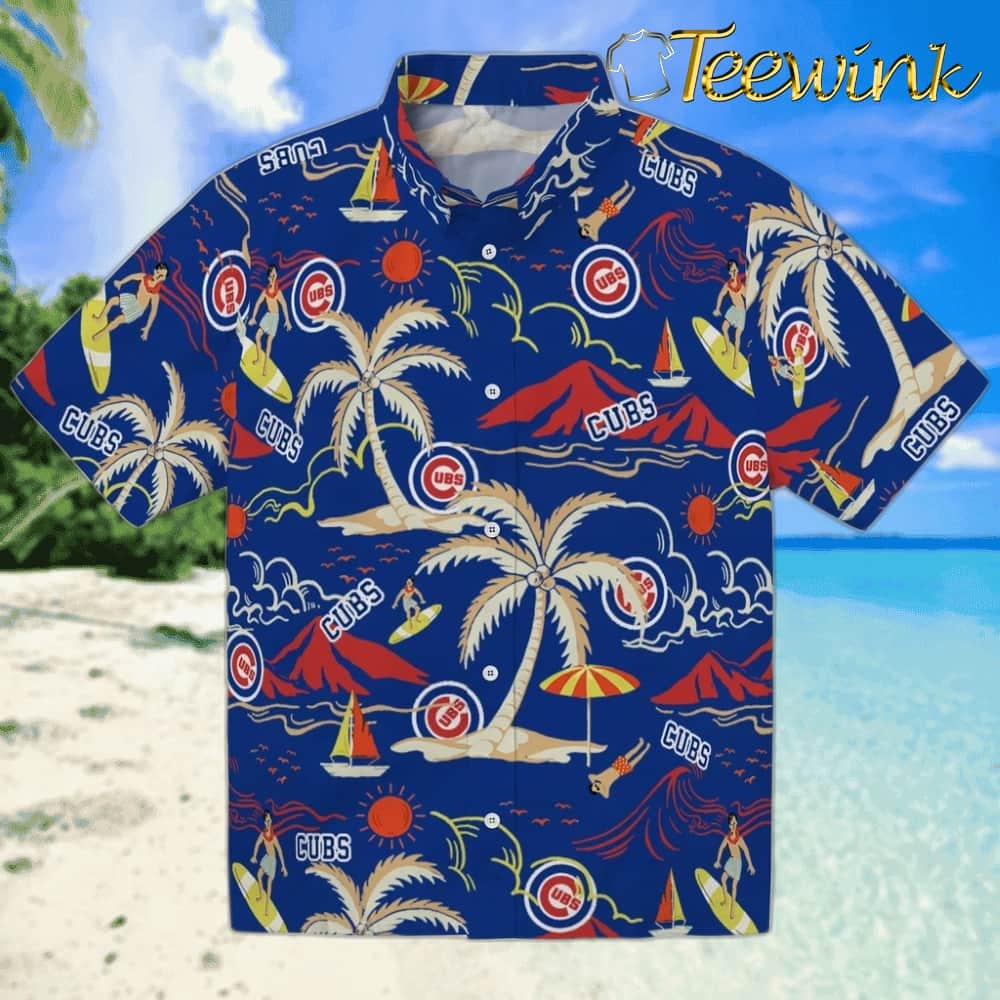 Chicago Cubs Hawaiian Shirt – Palm Tree Island