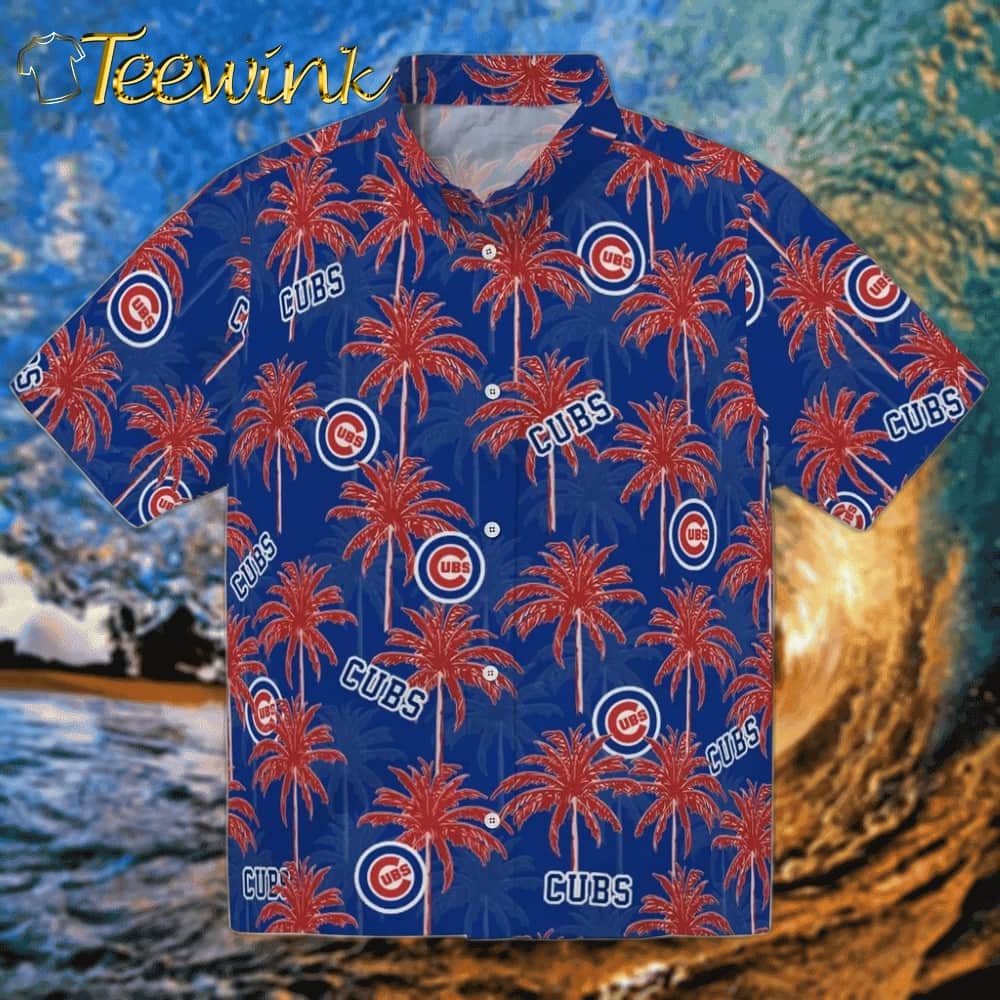 Chicago Cubs Hawaiian Shirt – Palm Tree Motif