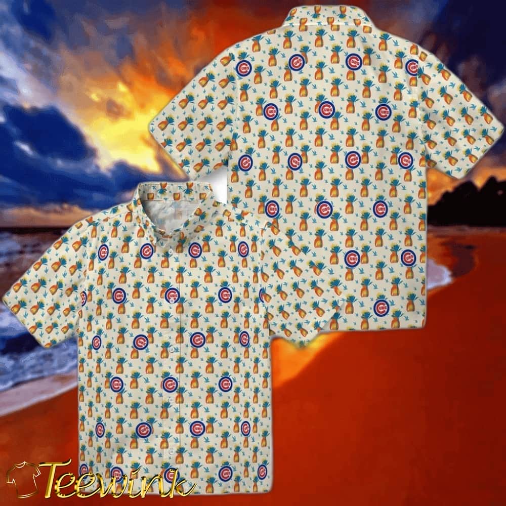 Chicago Cubs Hawaiian Shirt – Pineapple Delight image 3 Chicago Cubs Hawaiian Shirt – Pineapple Delight image 3