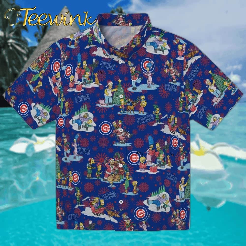 Chicago Cubs Hawaiian Shirt – Simpsons Christmas