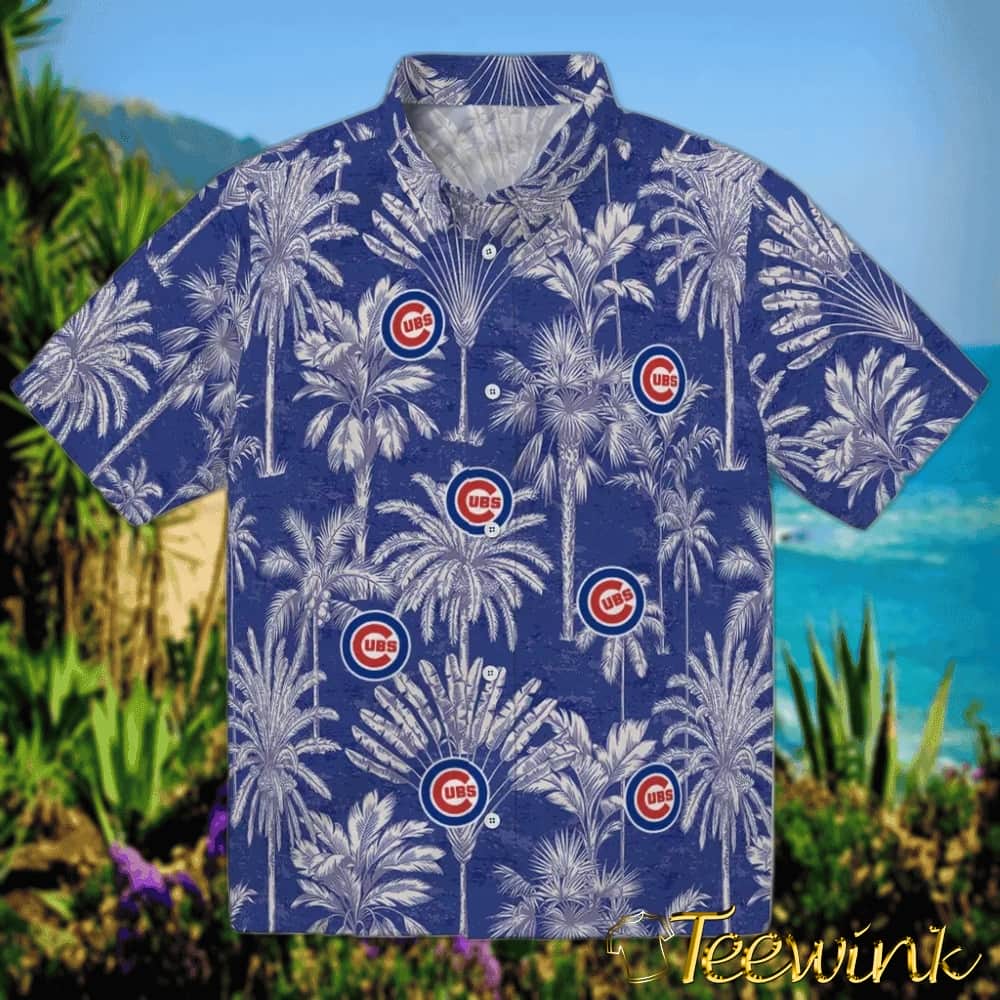 Chicago Cubs Hawaiian Shirt – Vintage Palm Tree