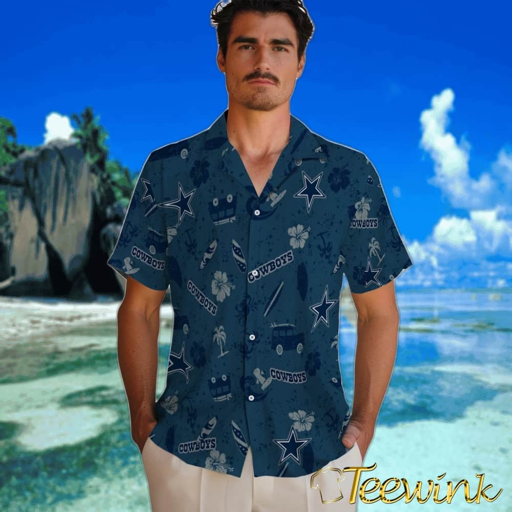 Dallas Cowboys Hawaiian Shirt – Beach Vibe image 2 Dallas Cowboys Hawaiian Shirt – Beach Vibe image 2