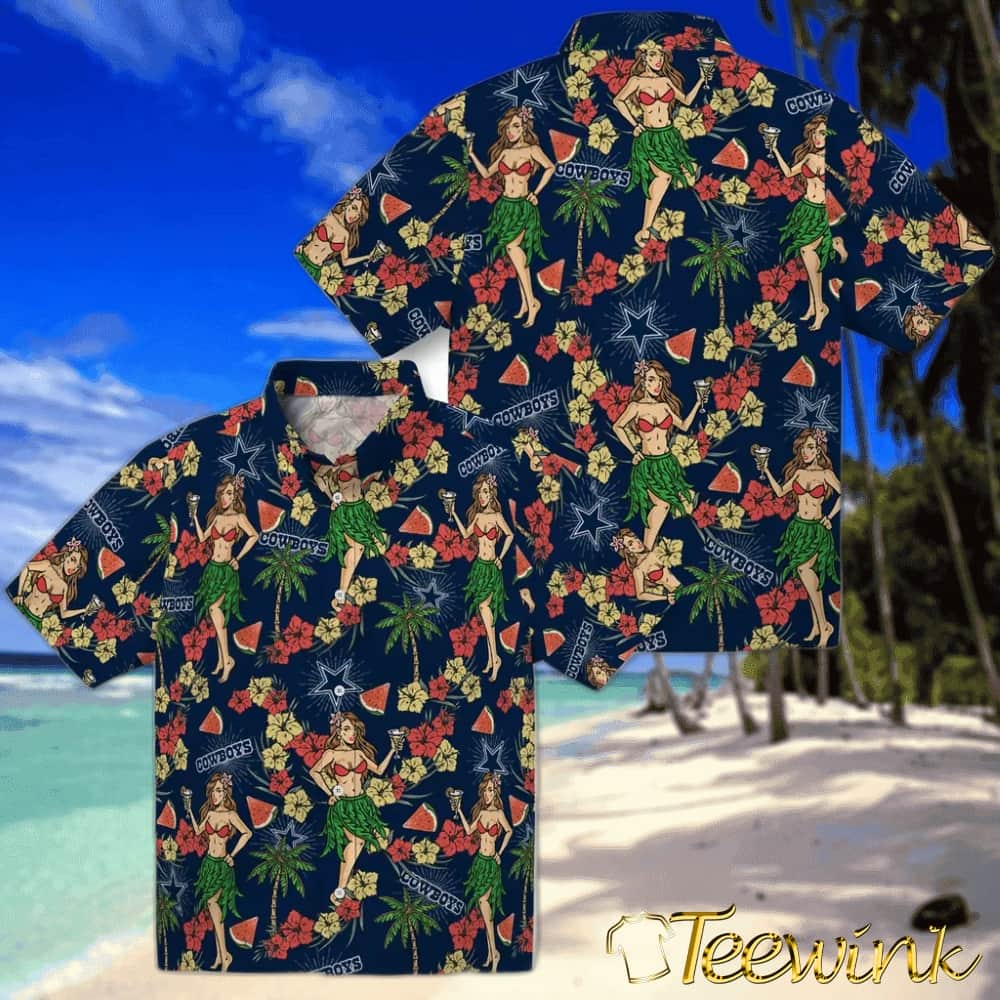 Dallas Cowboys Hawaiian Shirt – Hawaiian Girls Design image 3 Dallas Cowboys Hawaiian Shirt – Hawaiian Girls Design image 3