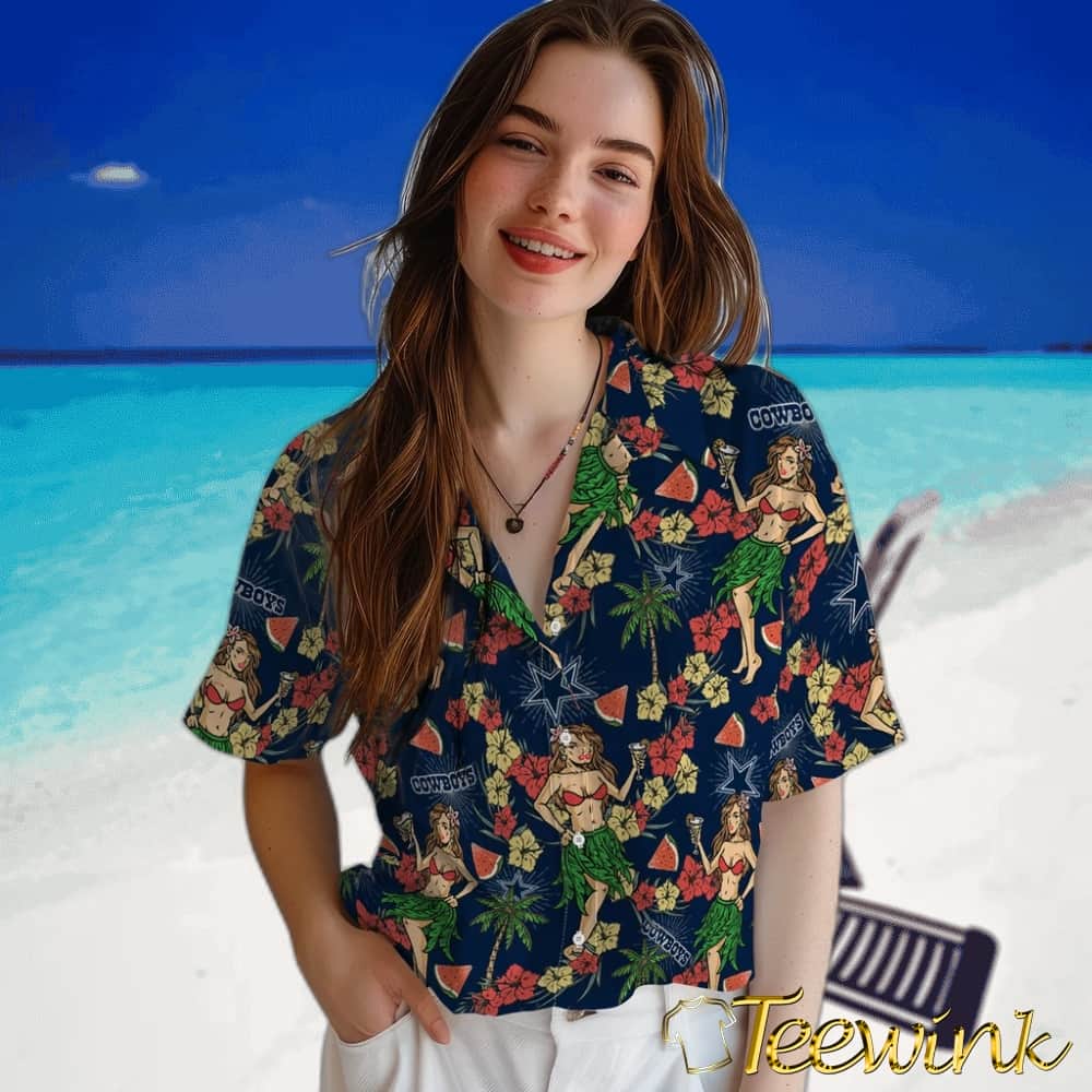 Dallas Cowboys Hawaiian Shirt – Hawaiian Girls Design image 4 Dallas Cowboys Hawaiian Shirt – Hawaiian Girls Design image 4